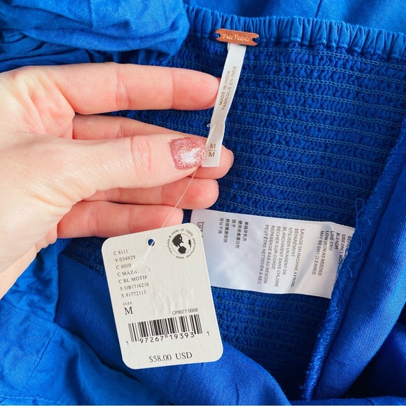 Free People Ashley Tank Mazarine Blue Sz Medium - Picture 7 of 8